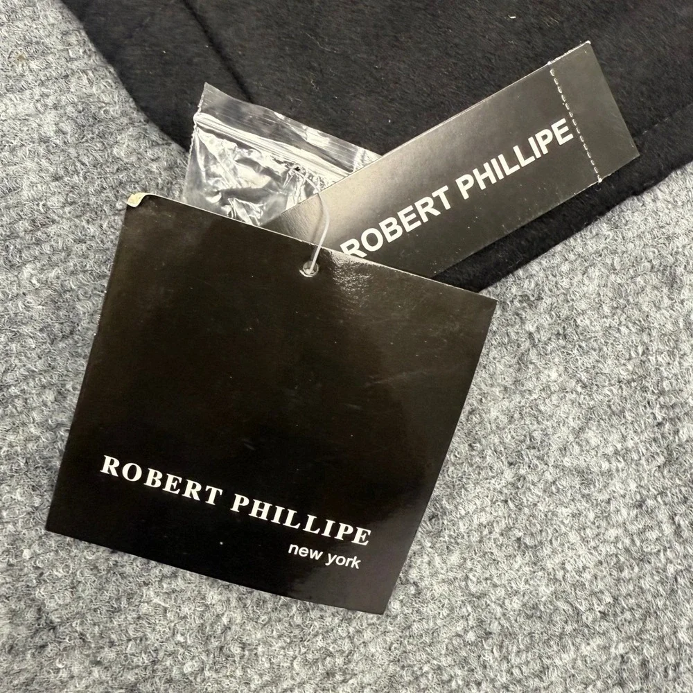 VTG Robert Philippe Women's Small Black Double Breasted Wool Blend Jacket NEW - Picture 6 of 14
